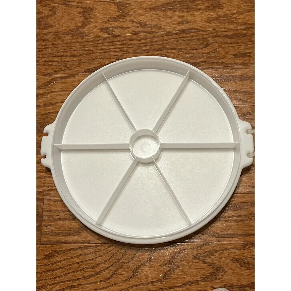 Tupperware Vintage Divided Serving Tray Veggie Relish Cariolier Handle Seal #405